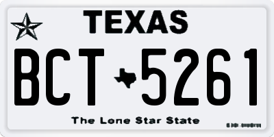TX license plate BCT5261