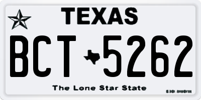 TX license plate BCT5262