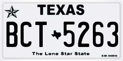 TX license plate BCT5263