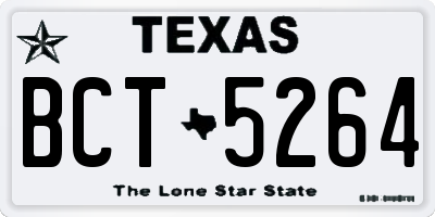 TX license plate BCT5264