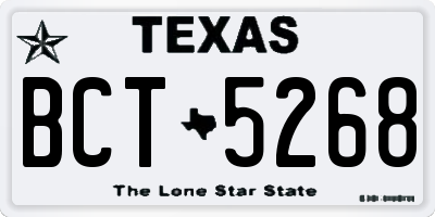 TX license plate BCT5268