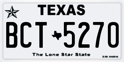 TX license plate BCT5270