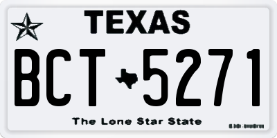TX license plate BCT5271