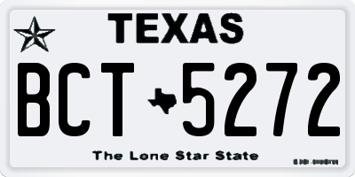 TX license plate BCT5272