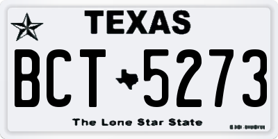 TX license plate BCT5273