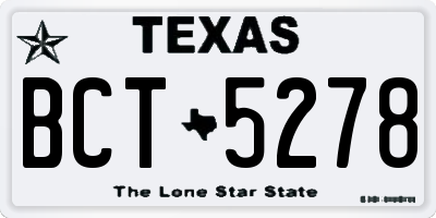TX license plate BCT5278