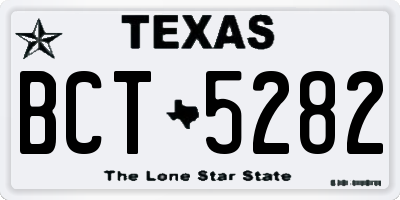 TX license plate BCT5282