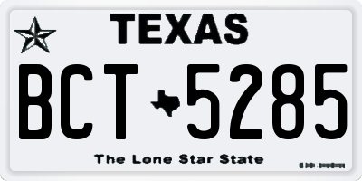 TX license plate BCT5285