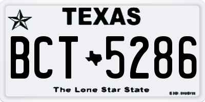 TX license plate BCT5286