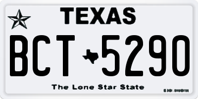 TX license plate BCT5290
