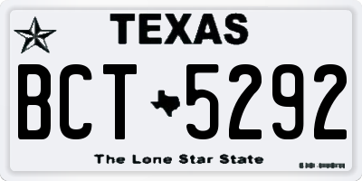 TX license plate BCT5292