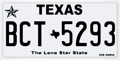 TX license plate BCT5293
