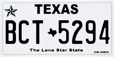TX license plate BCT5294