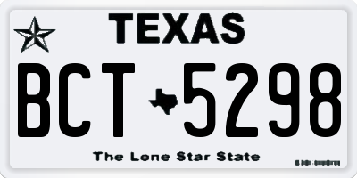 TX license plate BCT5298