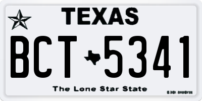 TX license plate BCT5341