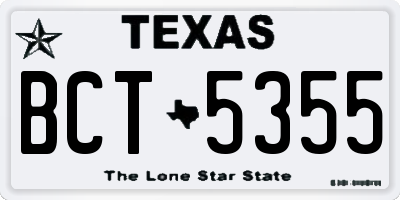TX license plate BCT5355