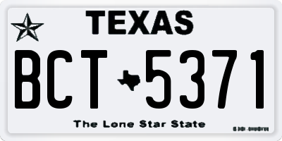 TX license plate BCT5371