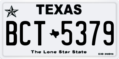 TX license plate BCT5379