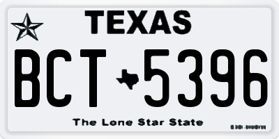 TX license plate BCT5396