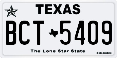 TX license plate BCT5409