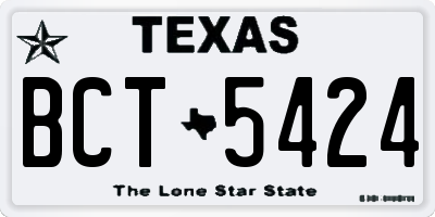 TX license plate BCT5424