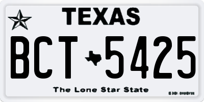 TX license plate BCT5425