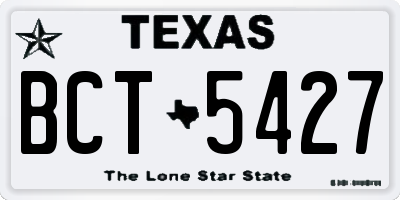 TX license plate BCT5427