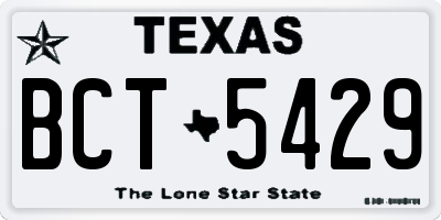TX license plate BCT5429