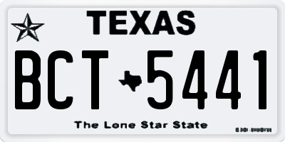 TX license plate BCT5441