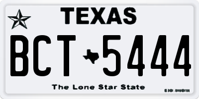 TX license plate BCT5444