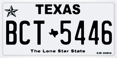 TX license plate BCT5446
