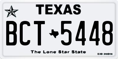 TX license plate BCT5448