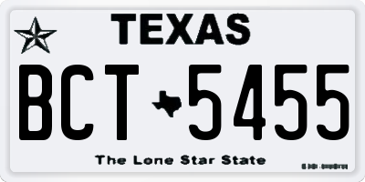 TX license plate BCT5455