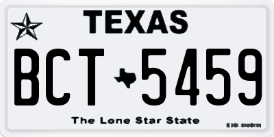 TX license plate BCT5459