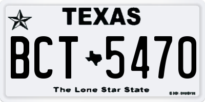 TX license plate BCT5470