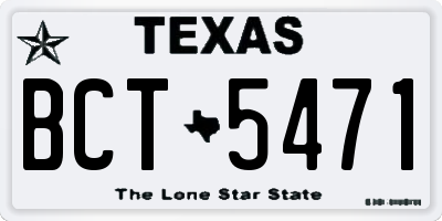 TX license plate BCT5471