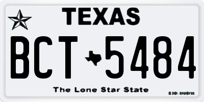 TX license plate BCT5484