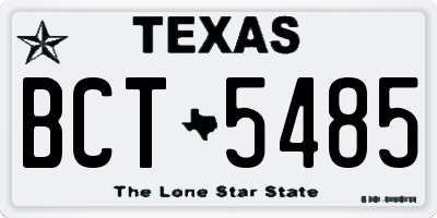 TX license plate BCT5485