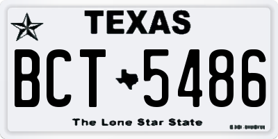 TX license plate BCT5486