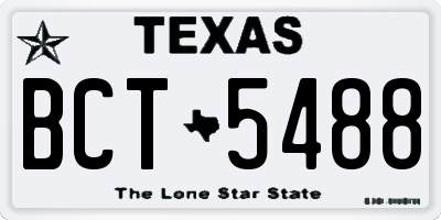 TX license plate BCT5488