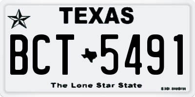 TX license plate BCT5491