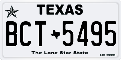 TX license plate BCT5495