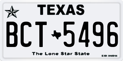 TX license plate BCT5496