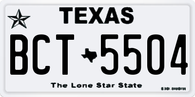 TX license plate BCT5504