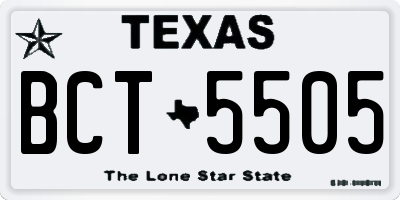 TX license plate BCT5505