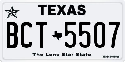 TX license plate BCT5507