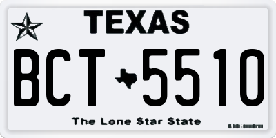 TX license plate BCT5510