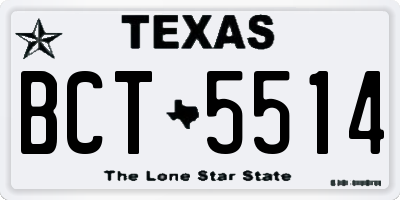 TX license plate BCT5514