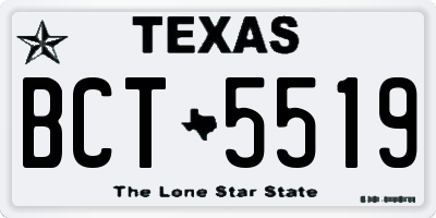 TX license plate BCT5519