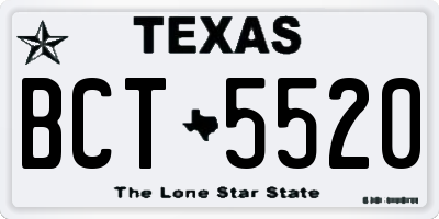 TX license plate BCT5520